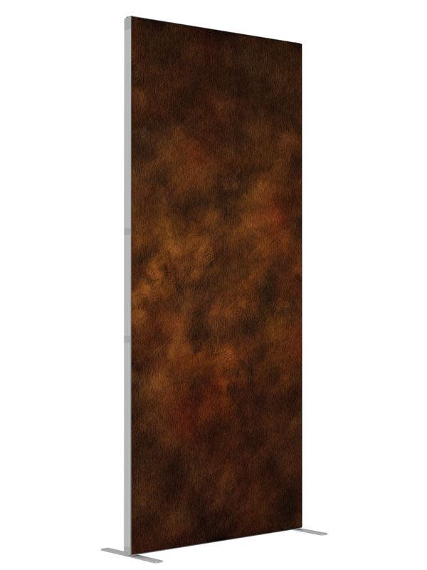 Coarse Brown shown at an angled view, photography backdrop panel for Denny StudioEdge silicone edge frame, 3 ft