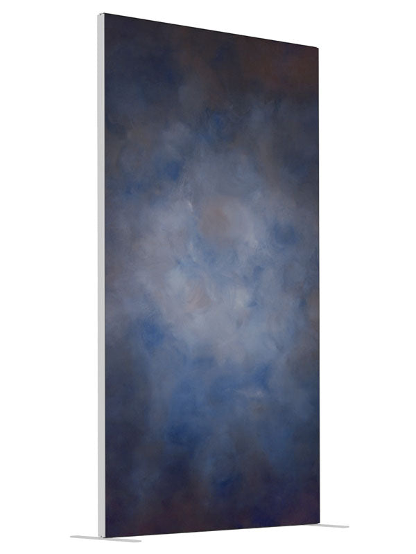 Cobalt Dusk shown at an angled view, photography backdrop panel for Denny StudioEdge silicone edge frame, 4 ft