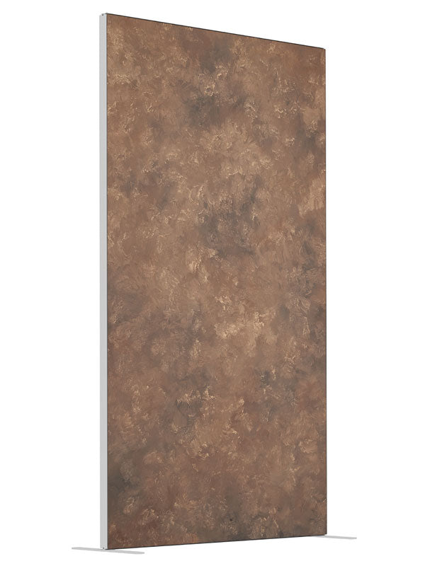 Coconut Brown shown at an angled view, photography backdrop panel for Denny StudioEdge silicone edge frame, 4 ft