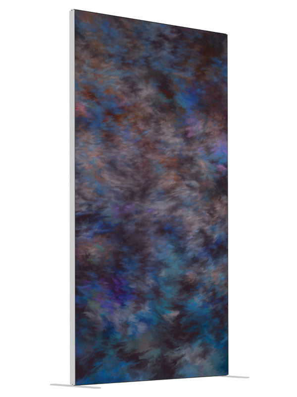 Collision shown at an angled view, photography backdrop panel for Denny StudioEdge silicone edge frame, 4 ft