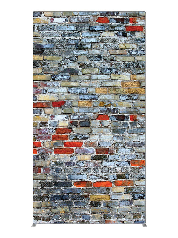 Colorful Brick, photography backdrop panel for Denny StudioEdge silicone edge frame, 4 ft