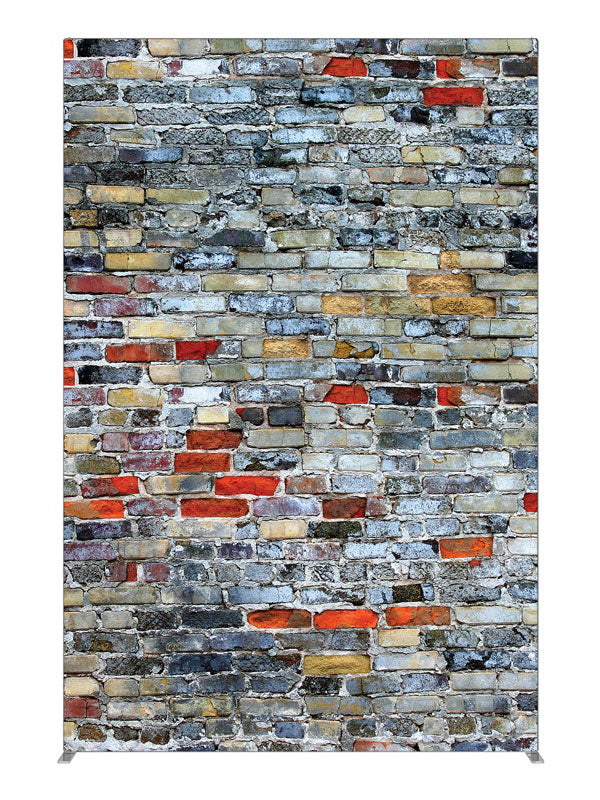 Colorful Brick, photography backdrop panel for Denny StudioEdge silicone edge frame, 5 ft