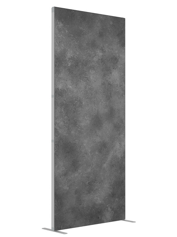 Concrete Grey shown at an angled view, photography backdrop panel for Denny StudioEdge silicone edge frame, 3 ft