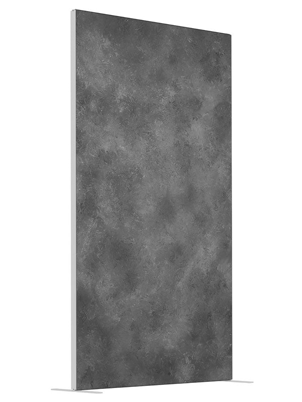 Concrete Grey shown at an angled view, photography backdrop panel for Denny StudioEdge silicone edge frame, 4 ft