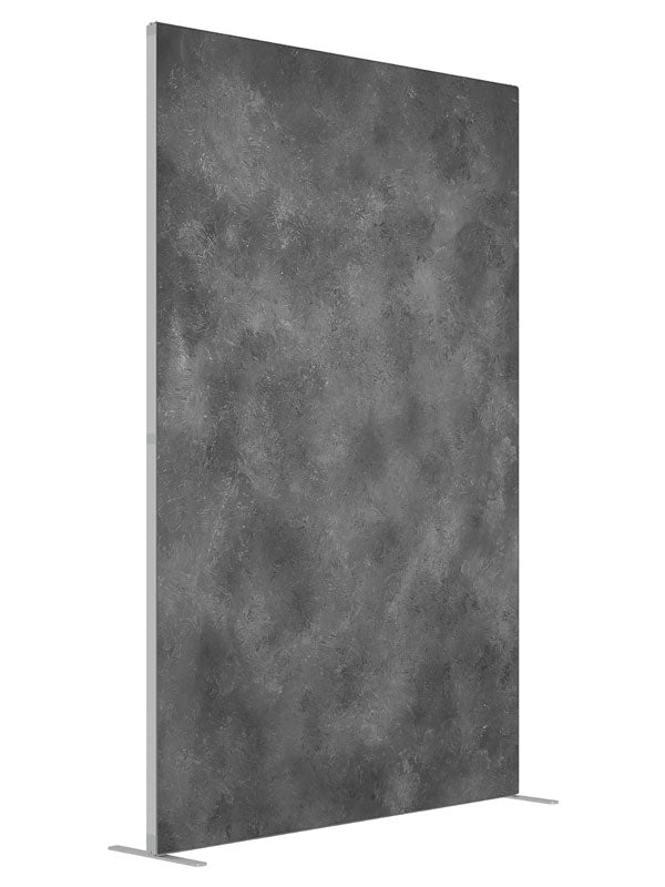 Concrete Grey shown at an angled view, photography backdrop panel for Denny StudioEdge silicone edge frame, 5 ft