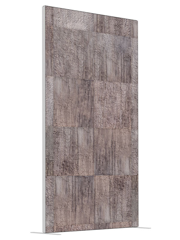 Concrete Grid shown at an angled view, photography backdrop panel for Denny StudioEdge silicone edge frame, 4 ft