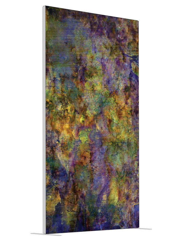 Confusion Mottled Grunge Abstract shown at an angled view, photography backdrop panel for Denny StudioEdge silicone edge frame, 4 ft
