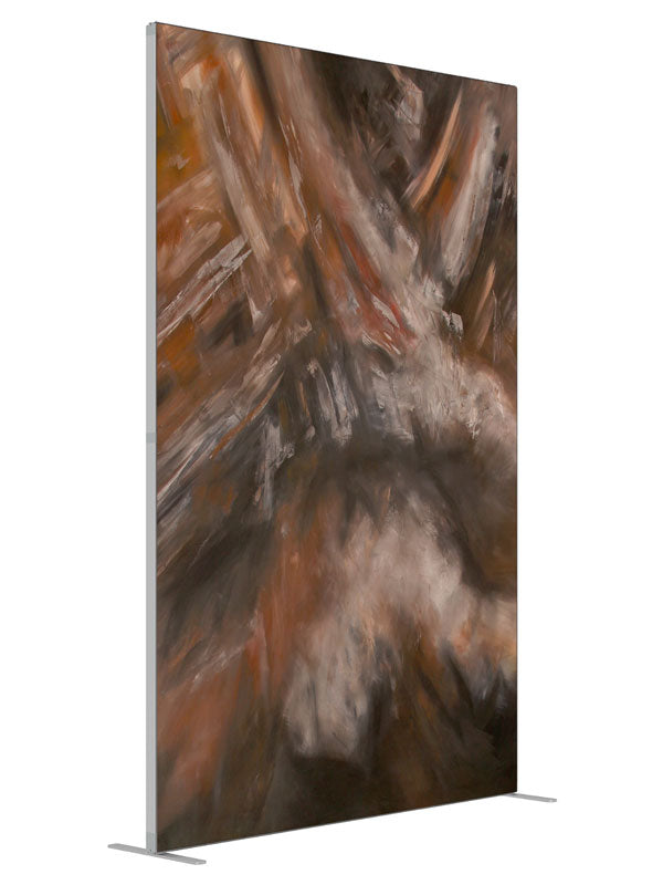 Contempo Browns shown at an angled view, photography backdrop panel for Denny StudioEdge silicone edge frame, 5 ft