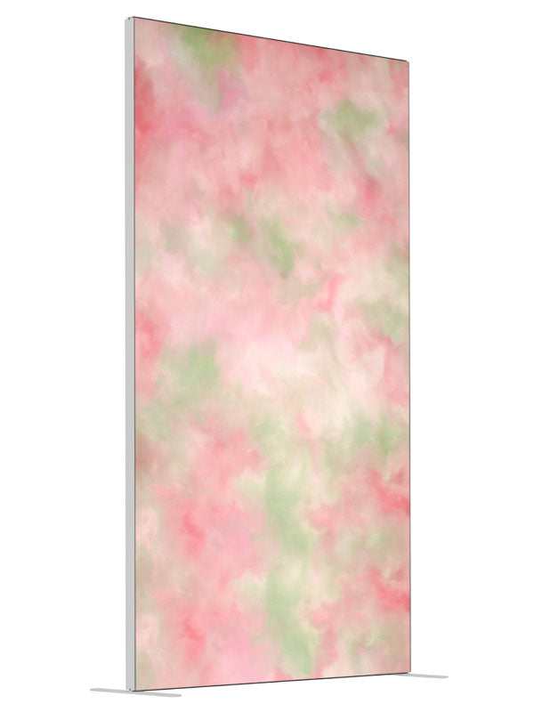 Cotton Candy shown at an angled view, photography backdrop panel for Denny StudioEdge silicone edge frame, 4 ft
