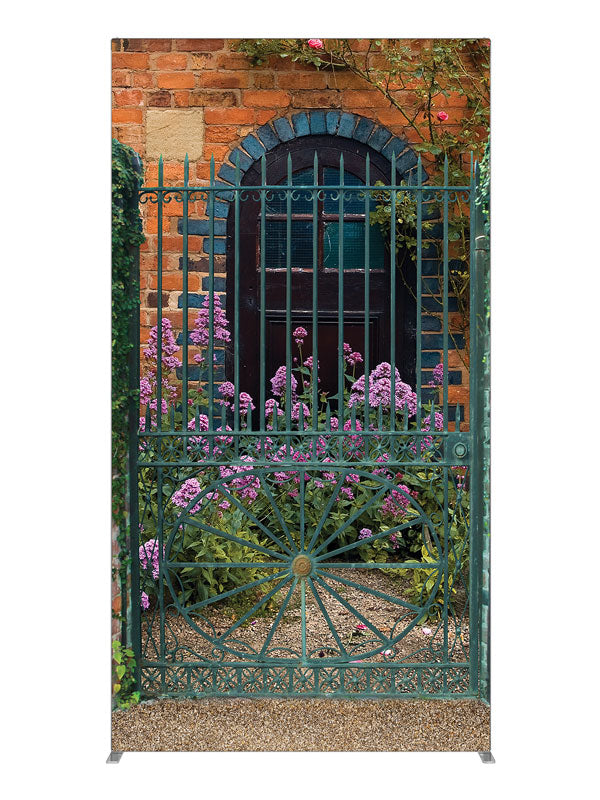 Courtyard View, photography backdrop panel for Denny StudioEdge silicone edge frame, 4 ft