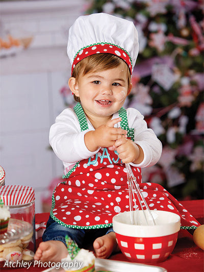 Gingerbread Christmas Kitchen Printed Backdrop