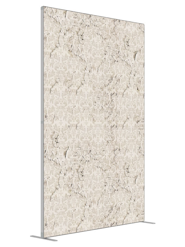 Cracked Wall shown at an angled view, photography backdrop panel for Denny StudioEdge silicone edge frame, 5 ft