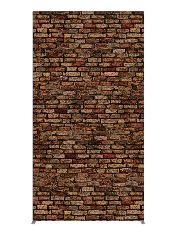 Crimson Brown Brick Wall, photography backdrop panel for Denny StudioEdge silicone edge frame, 4 ft