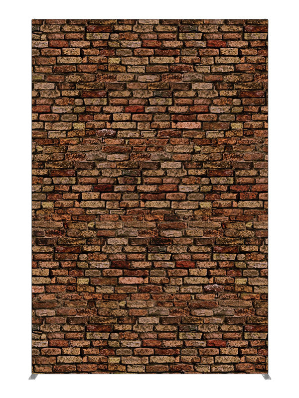 Crimson Brown Brick Wall, photography backdrop panel for Denny StudioEdge silicone edge frame, 5 ft