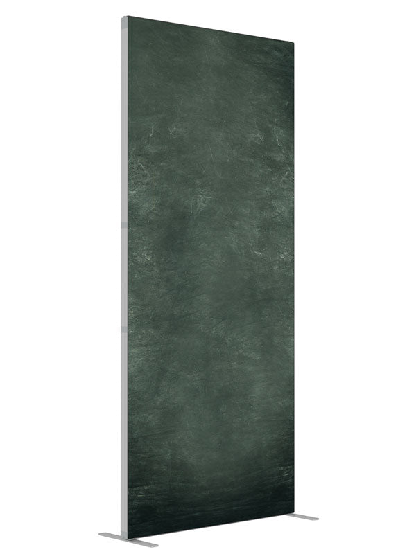 Dark Green Chalkboard shown at an angled view, photography backdrop panel for Denny StudioEdge silicone edge frame, 3 ft