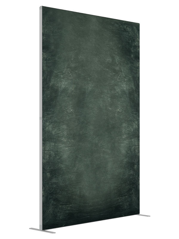Dark Green Chalkboard shown at an angled view, photography backdrop panel for Denny StudioEdge silicone edge frame, 5 ft