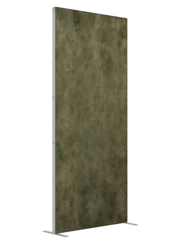 Dark Green Olive shown at an angled view, photography backdrop panel for Denny StudioEdge silicone edge frame, 3 ft