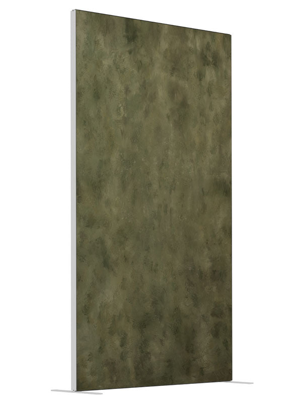 Dark Green Olive shown at an angled view, photography backdrop panel for Denny StudioEdge silicone edge frame, 4 ft