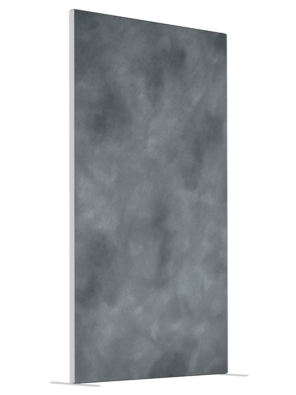 Dark Mottled Gray shown at an angled view, photography backdrop panel for Denny StudioEdge silicone edge frame, 4 ft