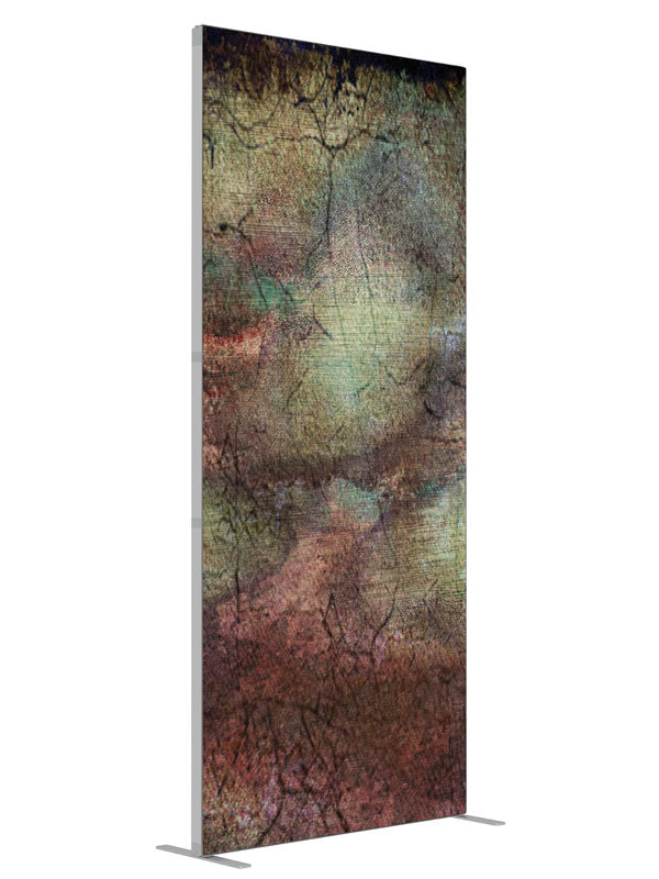 Dark olive brown grunge shown at an angled view, photography backdrop panel for Denny StudioEdge silicone edge frame, 3 ft