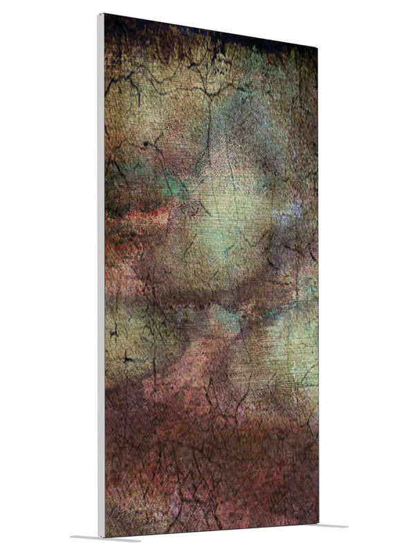 Dark olive brown grunge shown at an angled view, photography backdrop panel for Denny StudioEdge silicone edge frame, 4 ft