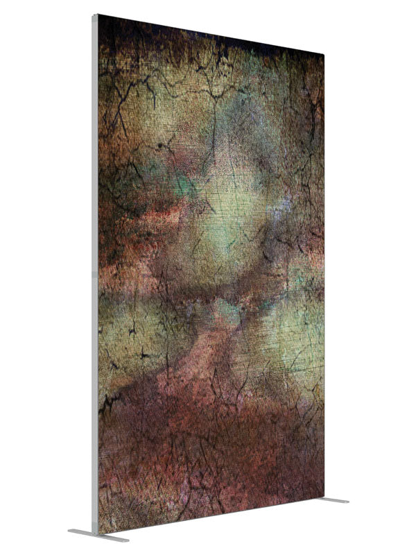 Dark olive brown grunge shown at an angled view, photography backdrop panel for Denny StudioEdge silicone edge frame, 5 ft