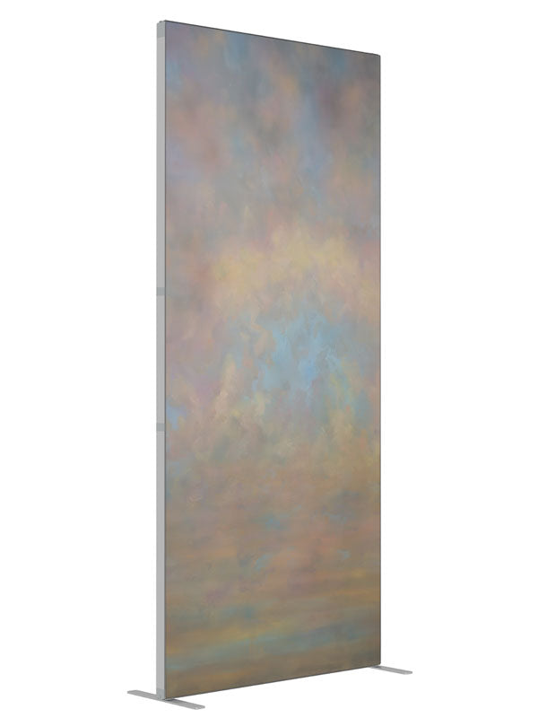 Dawn's Embrace shown at an angled view, photography backdrop panel for Denny StudioEdge silicone edge frame, 3 ft