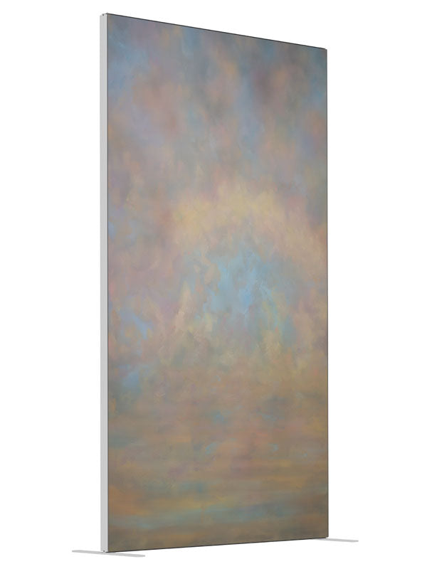 Dawn's Embrace shown at an angled view, photography backdrop panel for Denny StudioEdge silicone edge frame, 4 ft