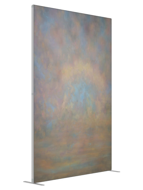 Dawn's Embrace shown at an angled view, photography backdrop panel for Denny StudioEdge silicone edge frame, 5 ft