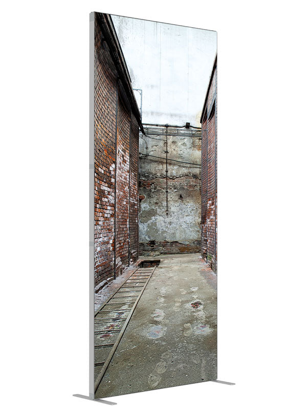 Dead End shown at an angled view, photography backdrop panel for Denny StudioEdge silicone edge frame, 3 ft