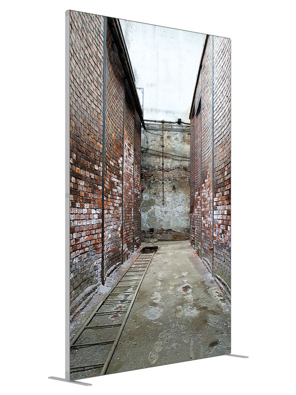 Dead End shown at an angled view, photography backdrop panel for Denny StudioEdge silicone edge frame, 5 ft