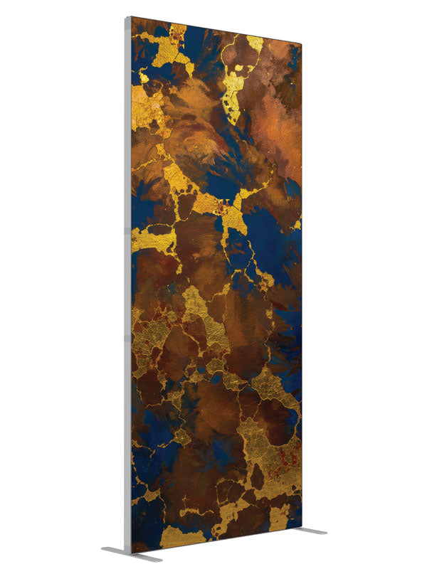 Deep blue abstract gold vein marbled printed backdrop angled 3ft - Denny StudioEdge SECP-8857