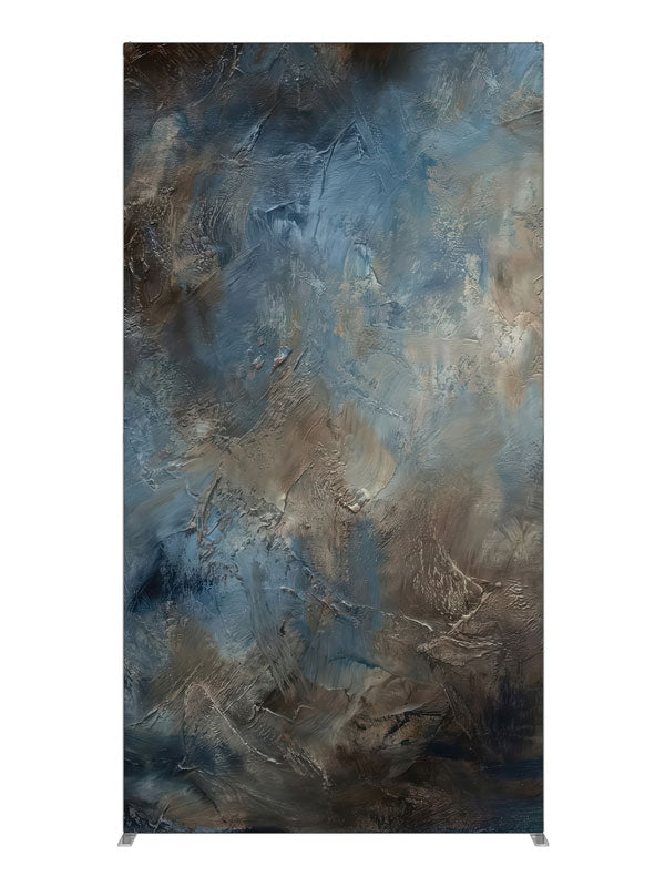 Deep Blue Brown Plaster Texture, photography backdrop panel for Denny StudioEdge silicone edge frame, 4 ft