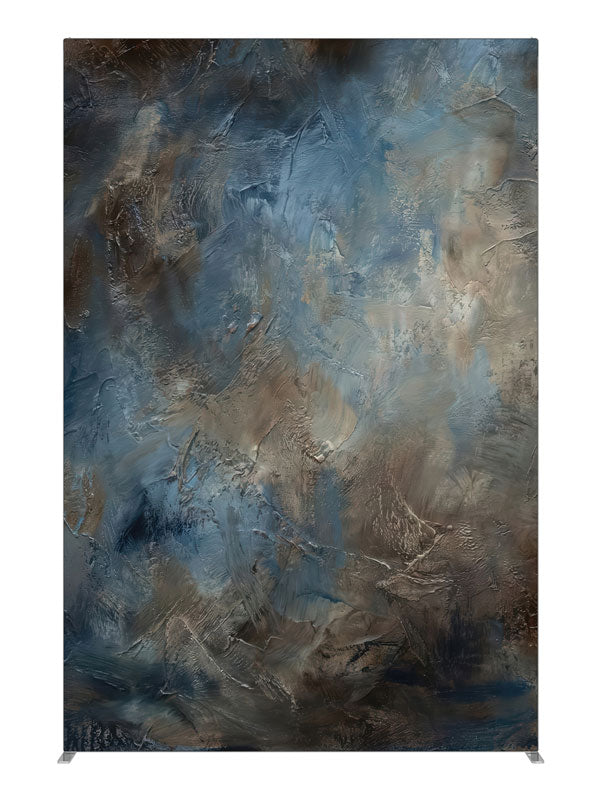Deep Blue Brown Plaster Texture, photography backdrop panel for Denny StudioEdge silicone edge frame, 5 ft