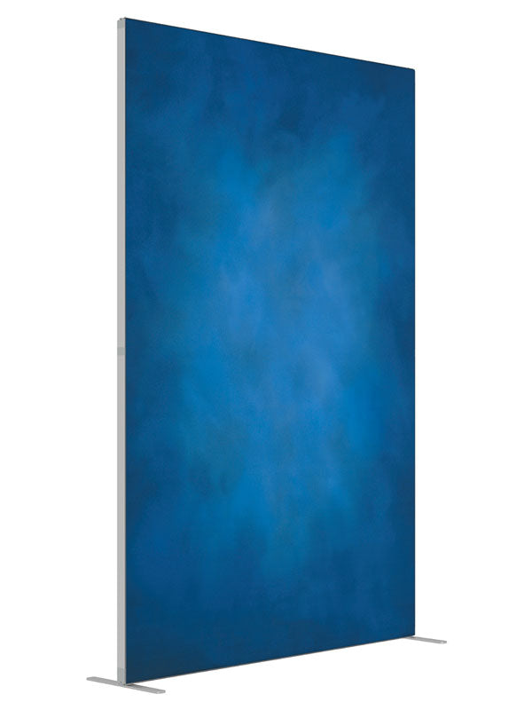 Deep Blue shown at an angled view, photography backdrop panel for Denny StudioEdge silicone edge frame, 5 ft
