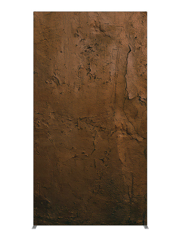 Deep Brown Cracked Plaster Wall, photography backdrop panel for Denny StudioEdge silicone edge frame, 4 ft