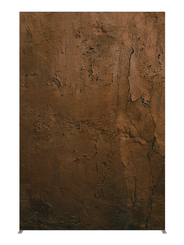 Deep Brown Cracked Plaster Wall, photography backdrop panel for Denny StudioEdge silicone edge frame, 5 ft
