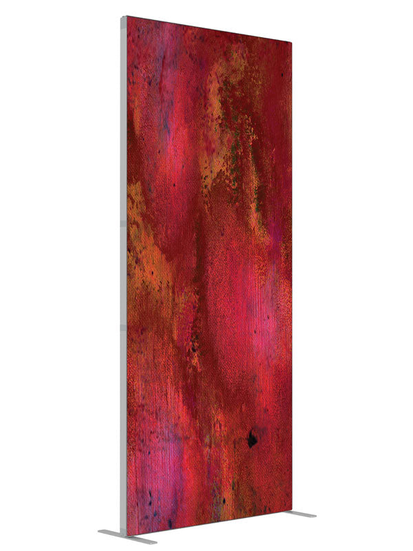 Deep crimson black brushwork shown at an angled view, photography backdrop panel for Denny StudioEdge silicone edge frame, 3 ft