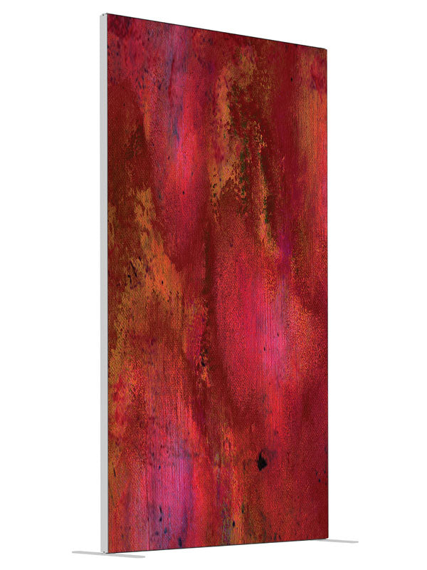 Deep crimson black brushwork shown at an angled view, photography backdrop panel for Denny StudioEdge silicone edge frame, 4 ft