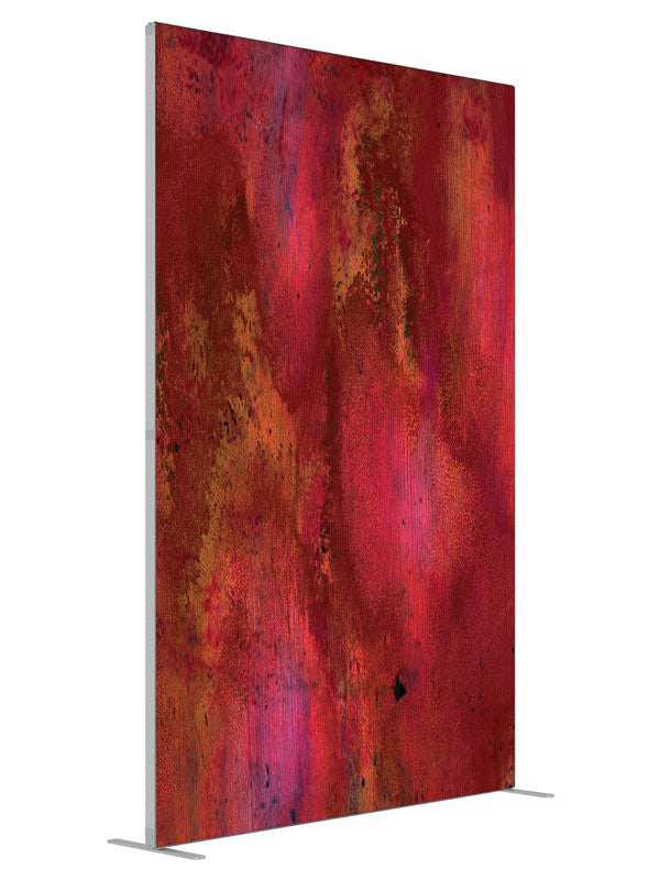 Deep crimson black brushwork shown at an angled view, photography backdrop panel for Denny StudioEdge silicone edge frame, 5 ft
