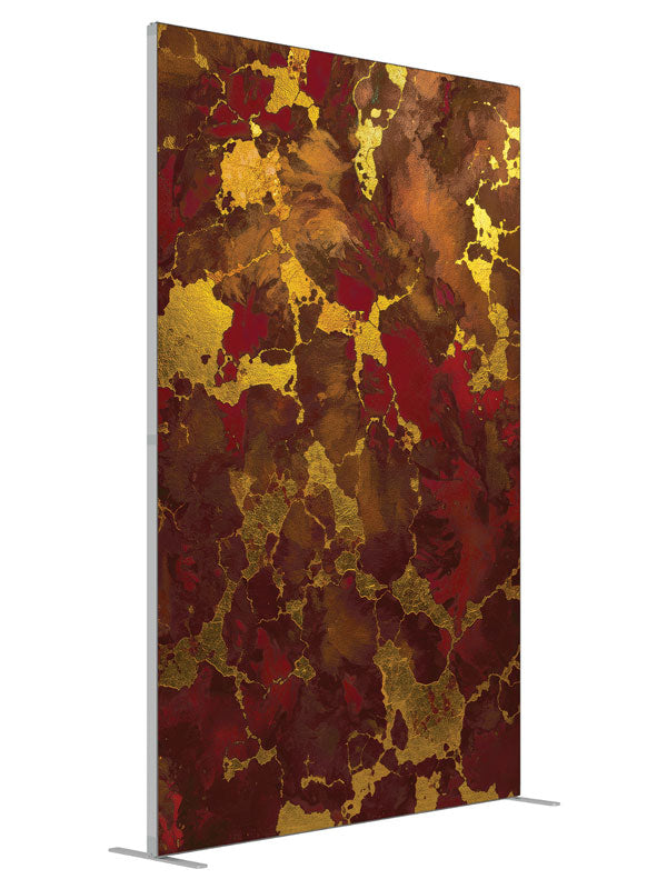 Deep red gold abstract metallic printed backdrop angled 5ft - Denny StudioEdge SECP-8858