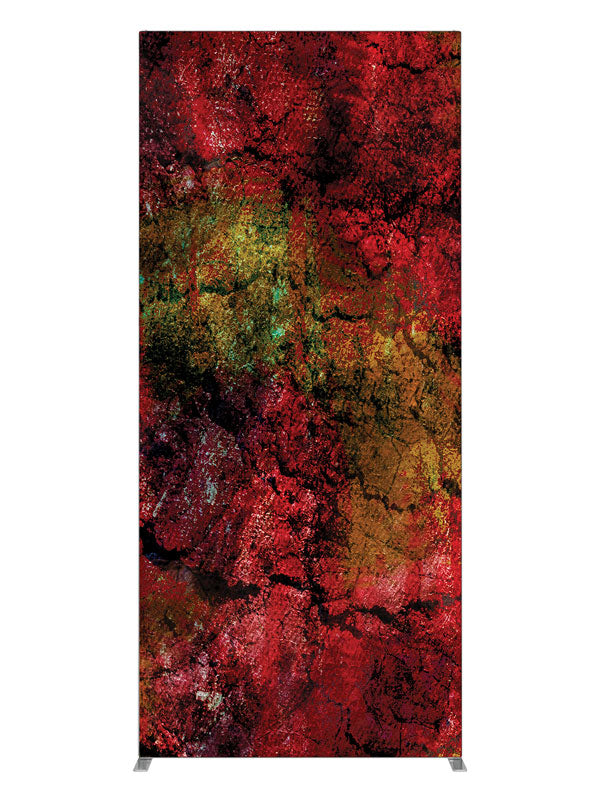 Deep red green cracked stone, photography backdrop panel for Denny StudioEdge silicone edge frame, 3 ft