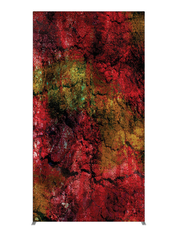 Deep red green cracked stone, photography backdrop panel for Denny StudioEdge silicone edge frame, 4 ft