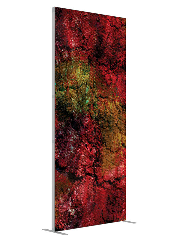 Deep red green cracked stone shown at an angled view, photography backdrop panel for Denny StudioEdge silicone edge frame, 3 ft