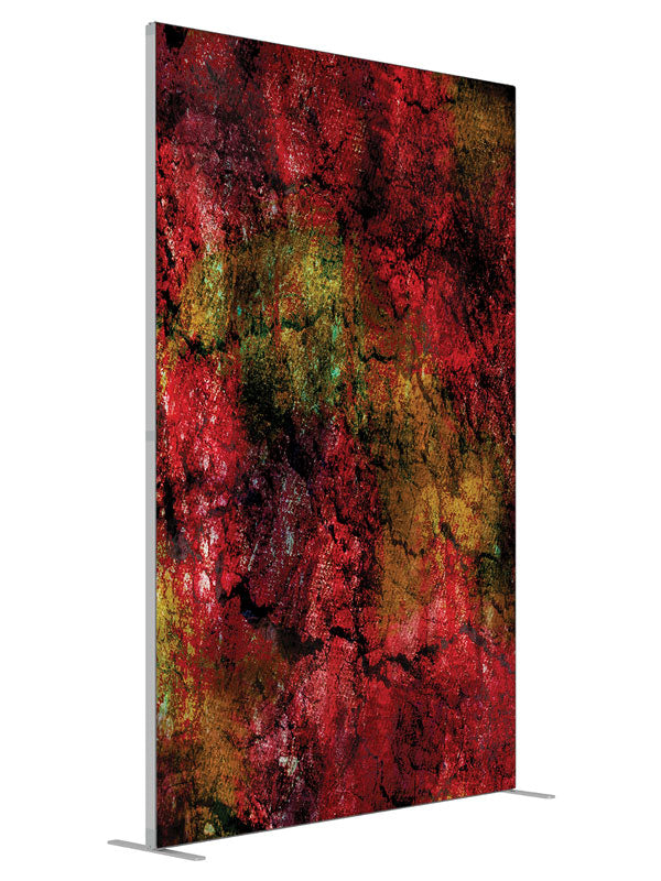 Deep red green cracked stone shown at an angled view, photography backdrop panel for Denny StudioEdge silicone edge frame, 5 ft