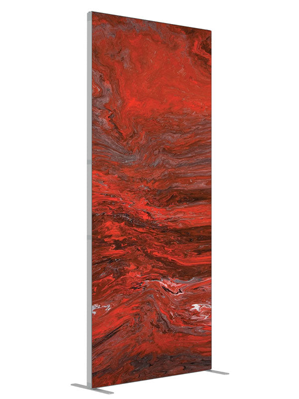 Deep red marbled texture shown at an angled view, photography backdrop panel for Denny StudioEdge silicone edge frame, 3 ft
