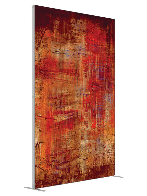 Deep red plaster texture shown at an angled view, photography backdrop panel for Denny StudioEdge silicone edge frame, 5 ft