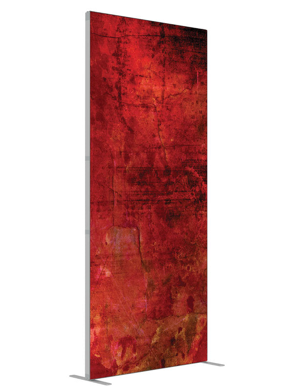 Deja Vu Red Texture shown at an angled view, photography backdrop panel for Denny StudioEdge silicone edge frame, 3 ft
