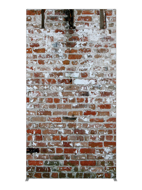Distressed Brick, photography backdrop panel for Denny StudioEdge silicone edge frame, 4 ft