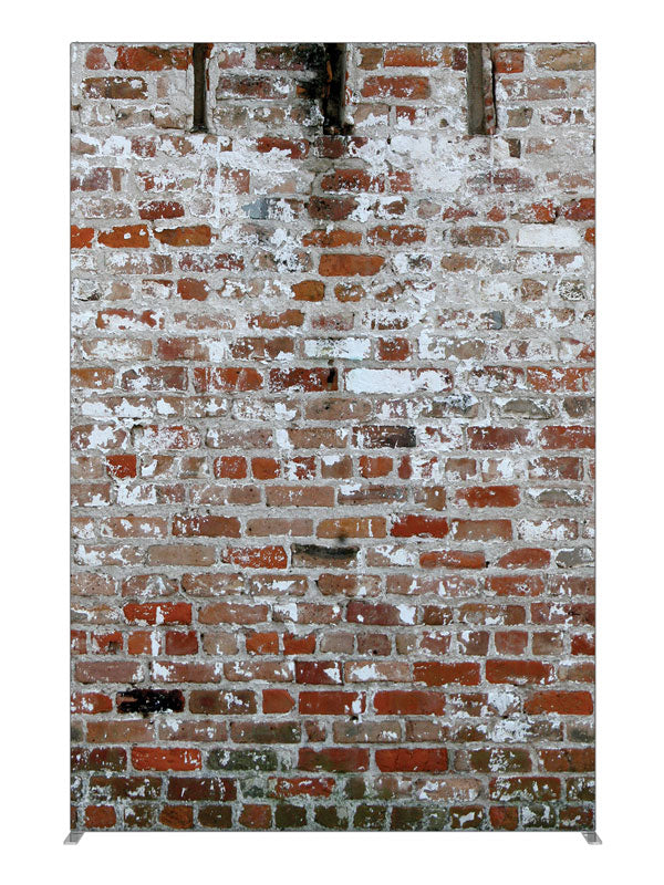 Distressed Brick, photography backdrop panel for Denny StudioEdge silicone edge frame, 5 ft